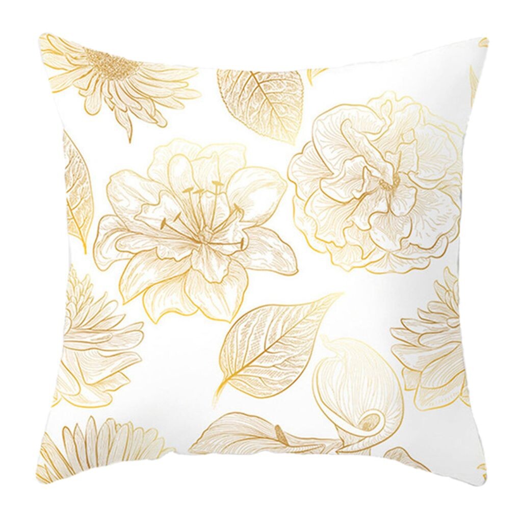 

Чехол на подушку с защитой от узора золотого листа, дышащий квадратный чехол для подушки для дивана-B Stuttg
