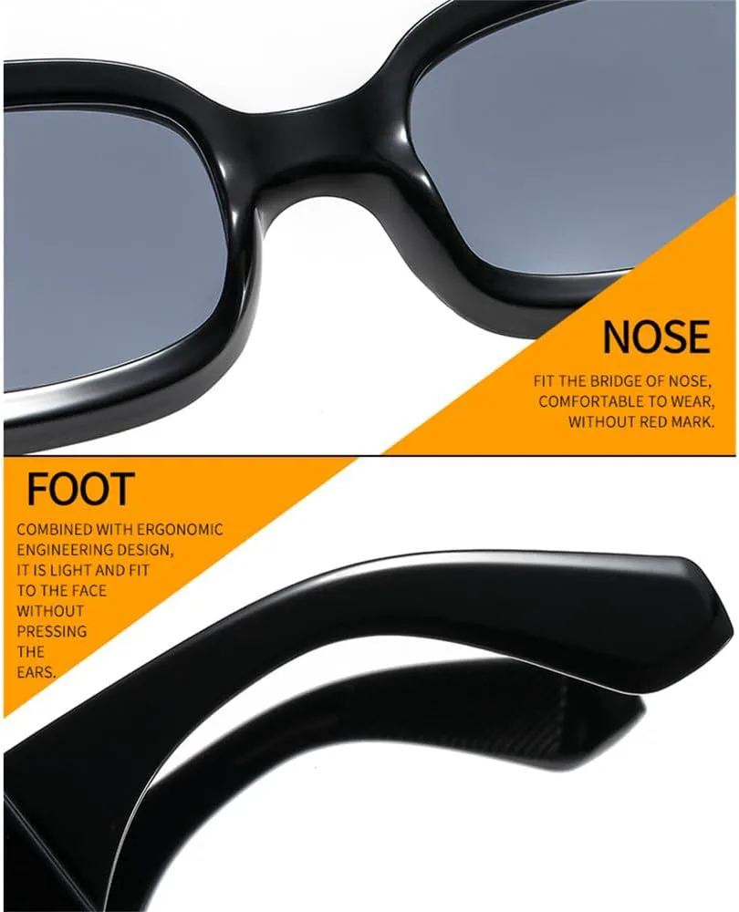 

Солнцезащитные очки прямоугольной формы для женщин и мужчин, винтажные, с декоративными линзами из поликарбоната, оправа, защита от ультрафиолета UV400 HCPIHF, C6