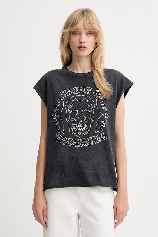 

Футболка из хлопка Zadig&Voltaire, серый