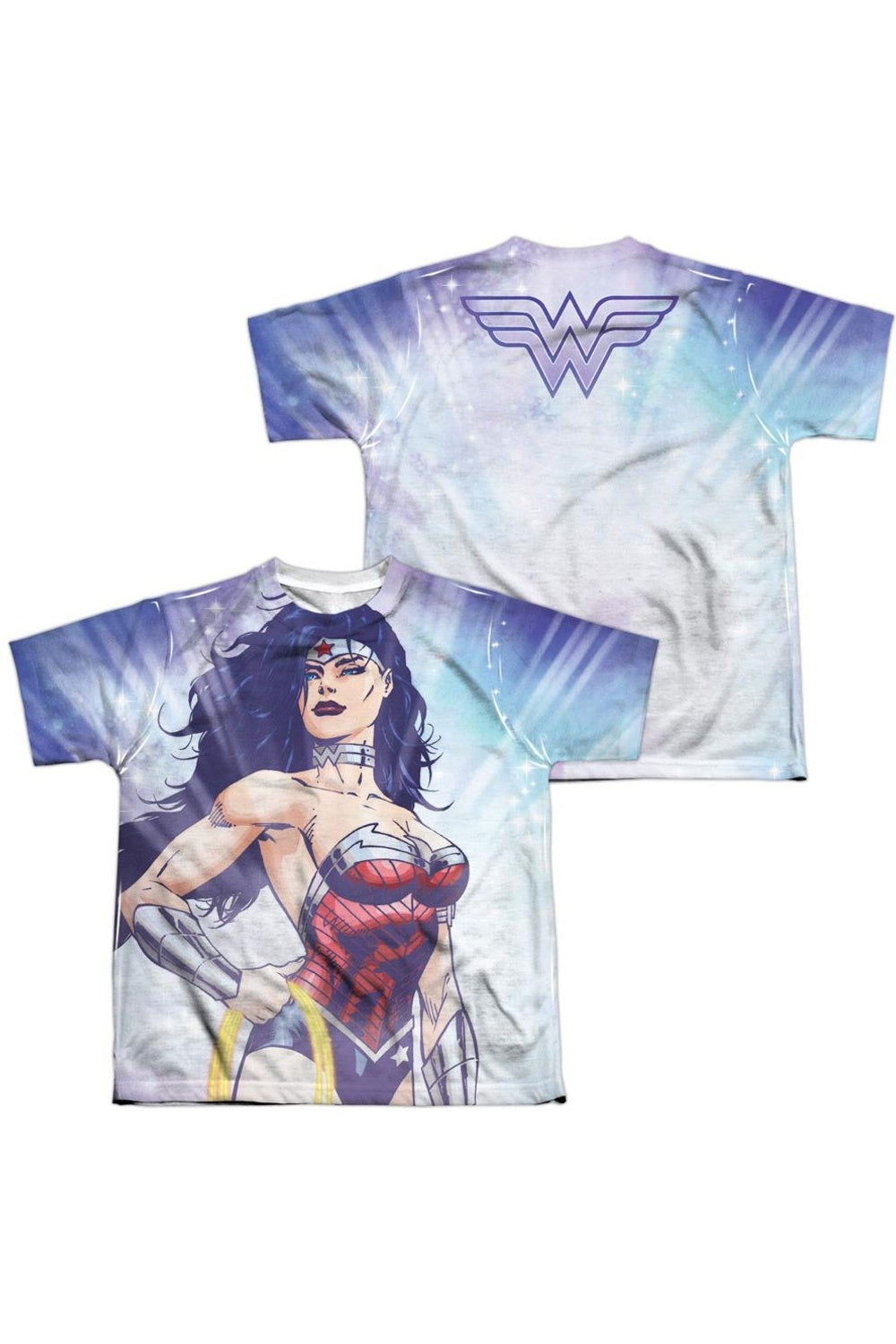 

Футболка с коротким рукавом для подростков "Justice League of America: Богиня войны" (принт спереди и сзади) Gildan, белый