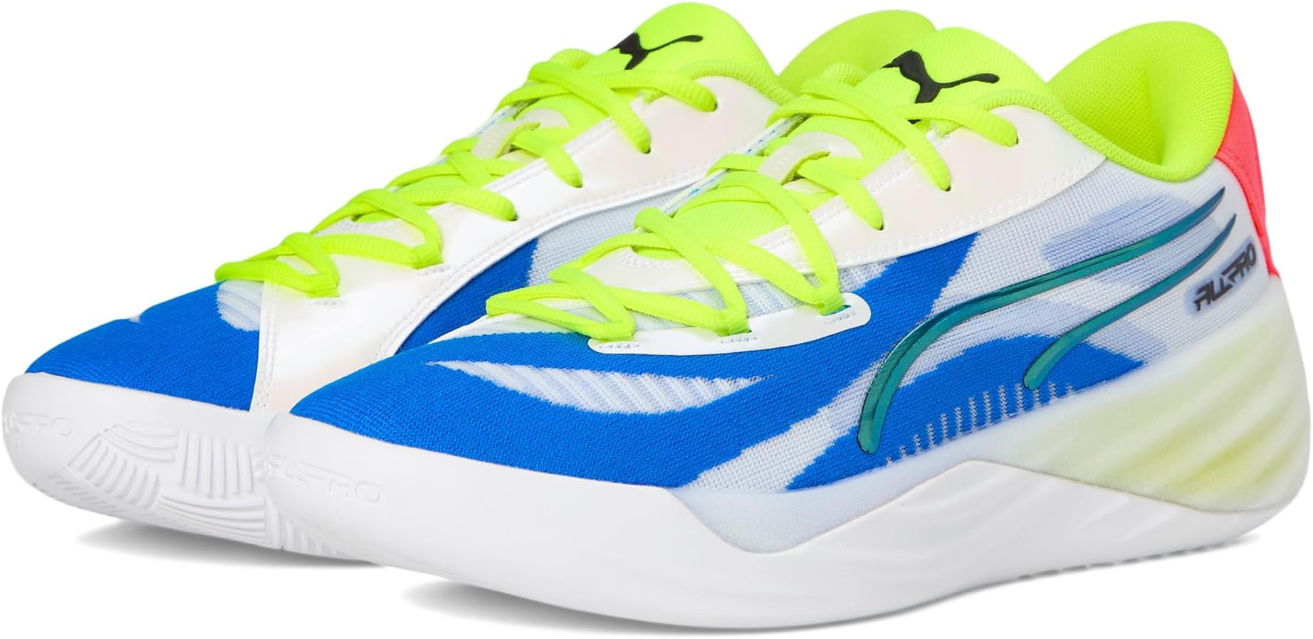 

Кроссовки PUMA All-Pro Nitro, цвет Puma White/Yellow Alert/Pink Alert