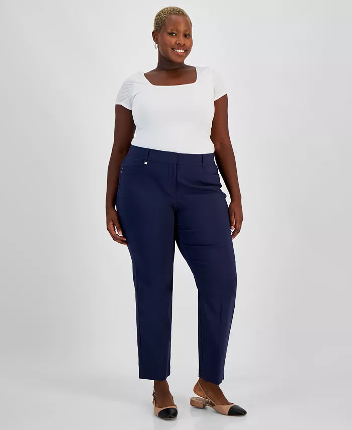 

Брюки больших и малых размеров Curvy JM Collection, синий