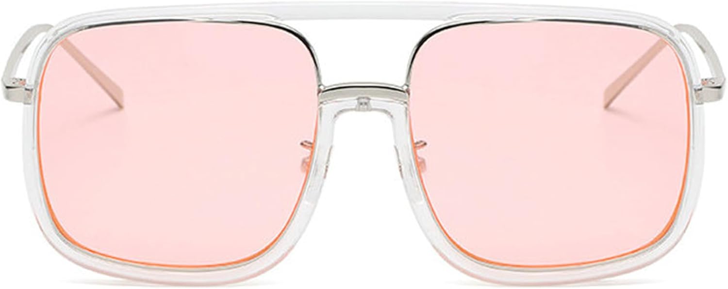 

Солнцезащитные очки Helena Square Oversized Double Bridges для женщин, винтажные, с градиентным переходом, защита от УФ-излучения UV400, модные черные классические солнцезащитные очки для мужчин, C2