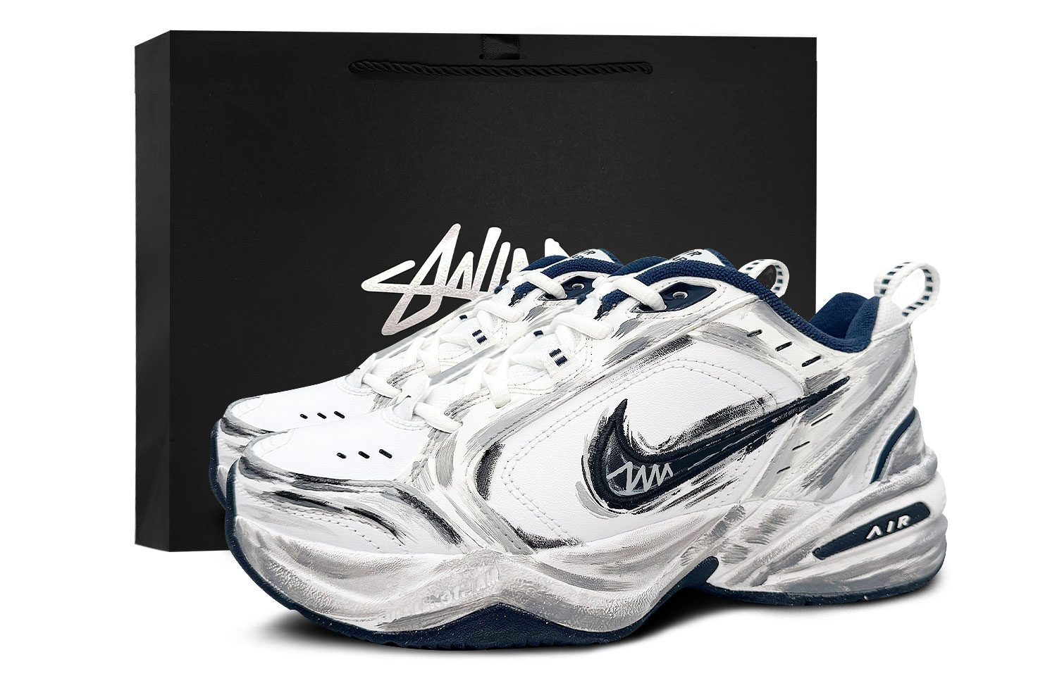 

Nike Кроссовки Air Monarch 4 Low top Chunky Sneakers Unisex Gray White