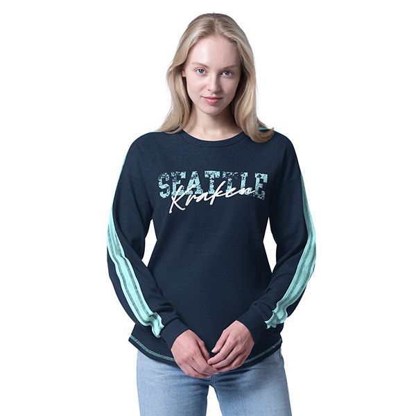 

Женская футболка с длинным рукавом deep sea blue seattle kraken advantage thermal tri-blend G-Iii 4Her By Carl Banks, Синий, Женская футболка с длинным рукавом deep sea blue seattle kraken advantage thermal tri-blend G-Iii 4Her By Carl Banks