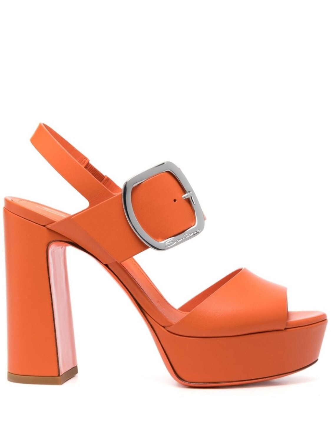 

Santoni босоножки на блочном каблуке, оранжевый