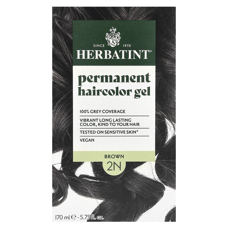 

Herbatint, перманентная гель-краска для волос, 2N, коричневый, 135 мл (4,56 жидк. унций)