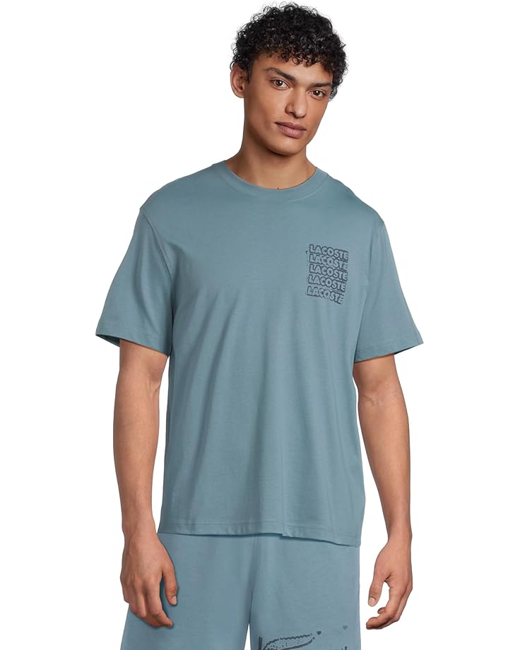 

Футболка Lacoste Classic Fit Distorted Graphic T-shirt, цвет Blue/Navy Blue