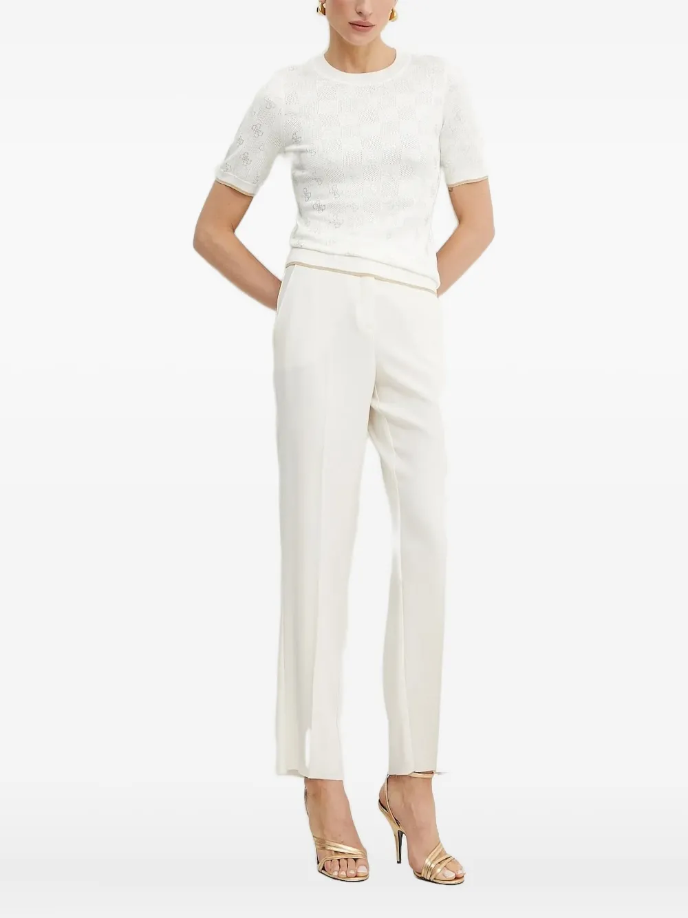 

Трикотажная футболка с логотипом GUESS USA, белый