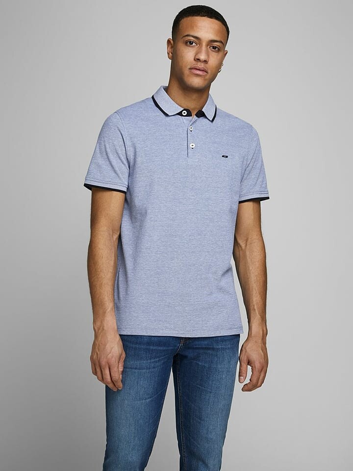 

Футболка поло Jack & Jones, светло-синий