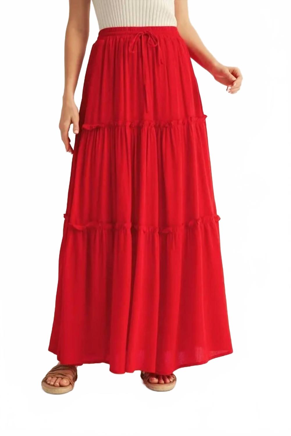 

Jodifl Длинная юбка Wonderland красного цвета