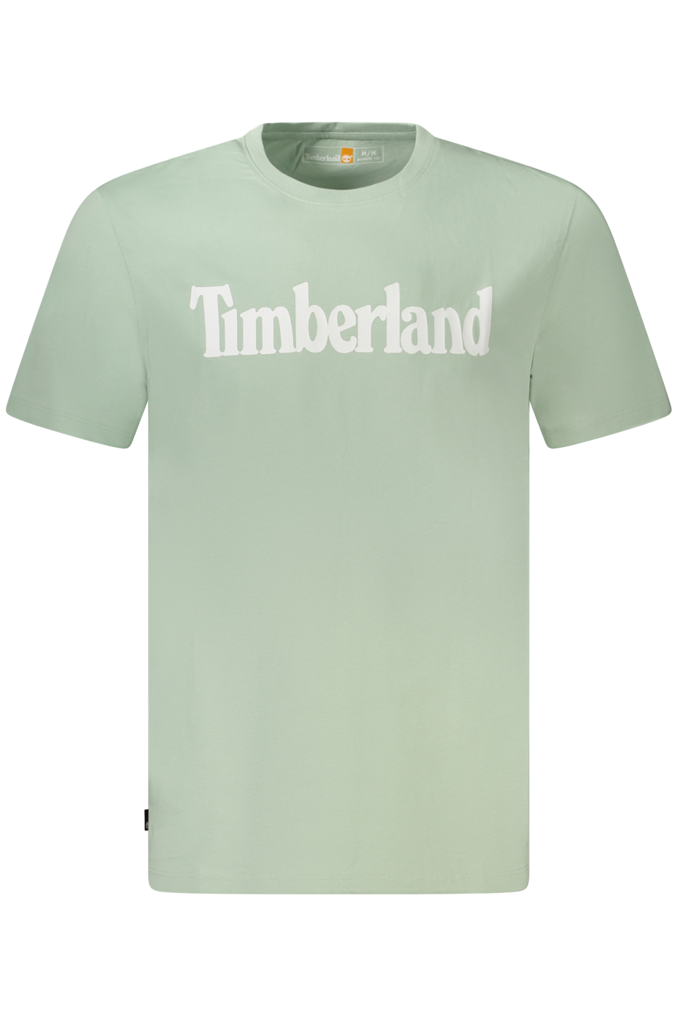 

Футболка мужская Timberland хлопковая с логотипом бренда на груди, светло-зеленый