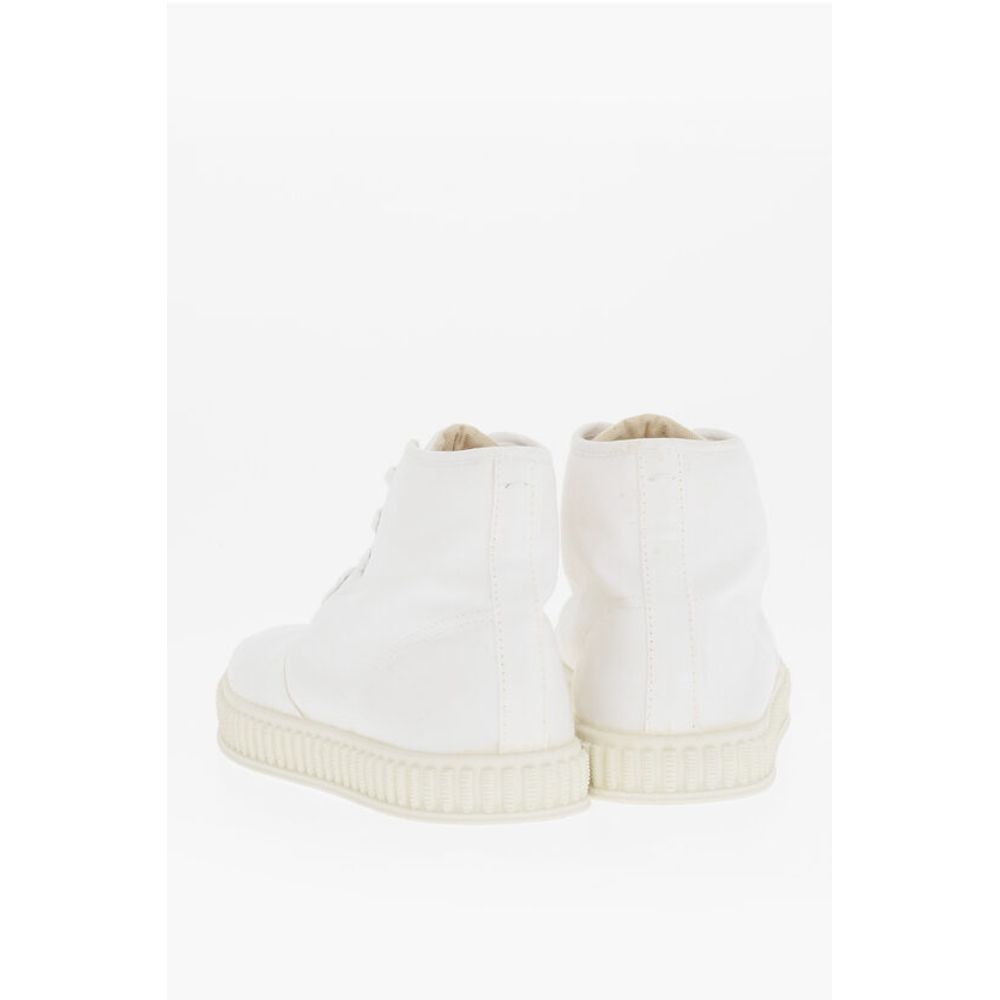 MM22 Однотонные хлопковые высокие кроссовки Maison Margiela, White — фото 2