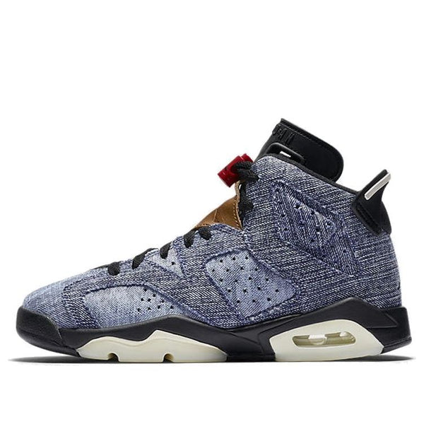 

Кроссовки 6 retro 'washed denim' Air Jordan, синий