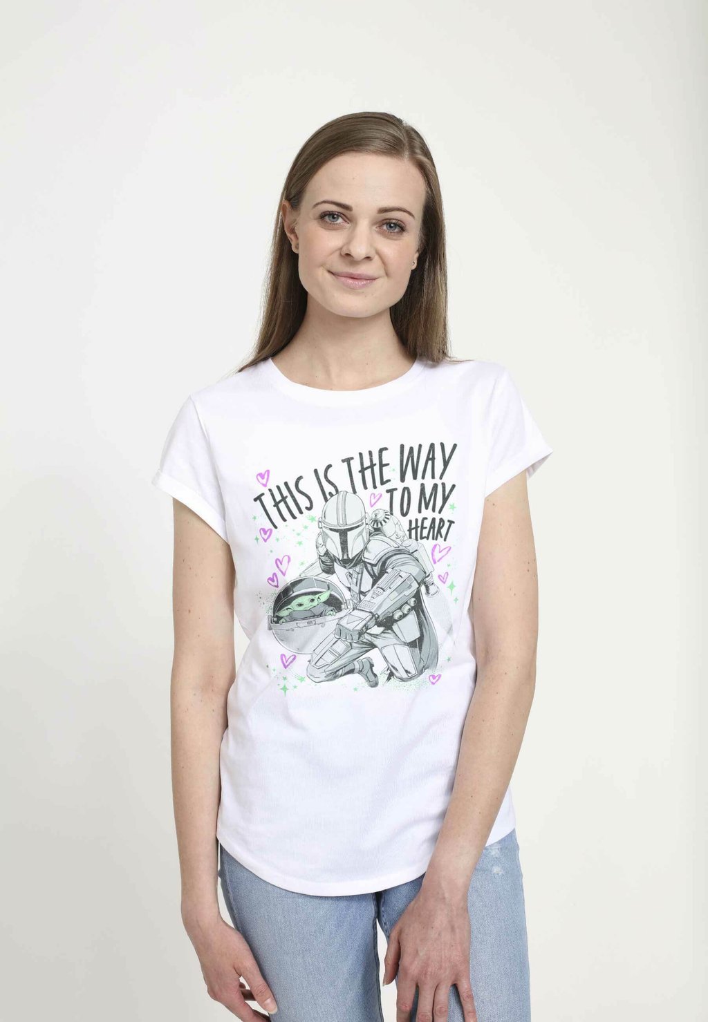 

Футболка с принтом STAR WARS: THE MANDALORIAN WAY TO MY HEART Henry Tiger, белый