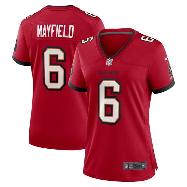 

Женская игровая футболка Baker Mayfield Tampa Bay Buccaneers красная Nike, Красный, Женская игровая футболка Baker Mayfield Tampa Bay Buccaneers красная Nike