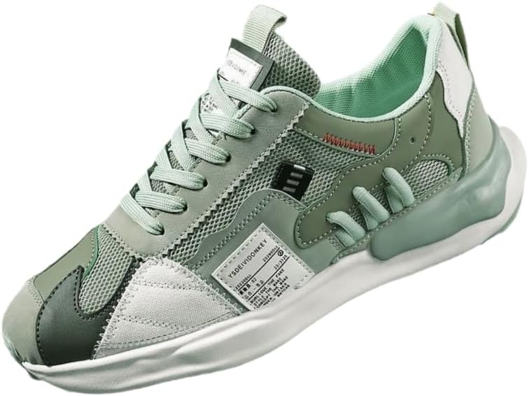 

Мужские повседневные спортивные кроссовки - дышащие с противоскользящей резиновой подошвой, шнуровка, подходят для бега и повседневной носки Hoalox, зеленый