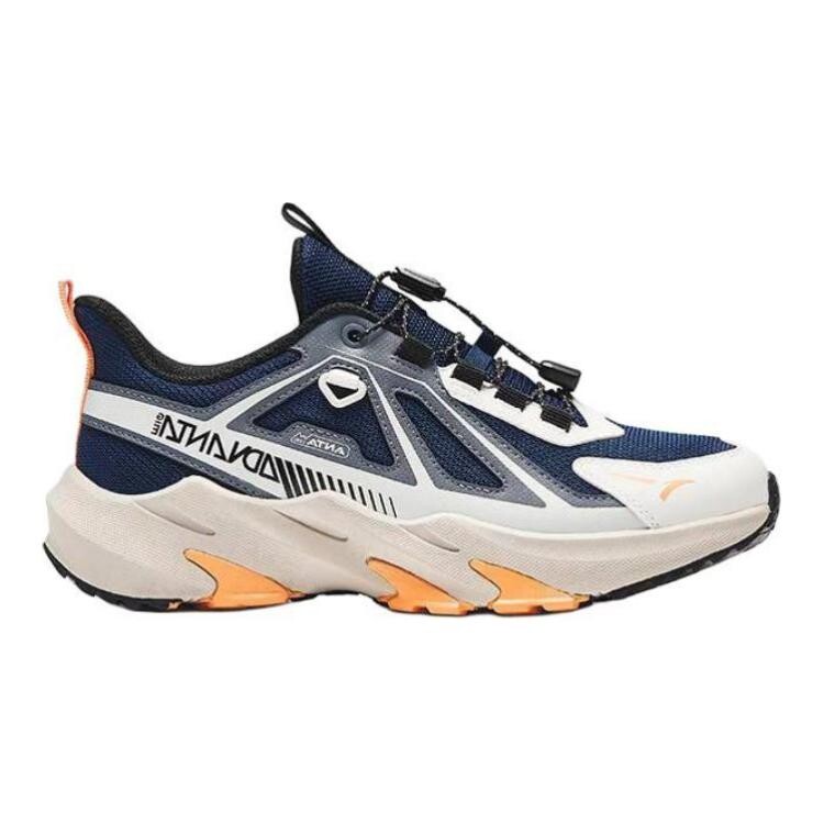 Кроссовки Anta kids Kids Lifestyle Shoes GS Low-top Deep Ocean Blue/Ivory White/Charcoal Grey, синий — фото 2