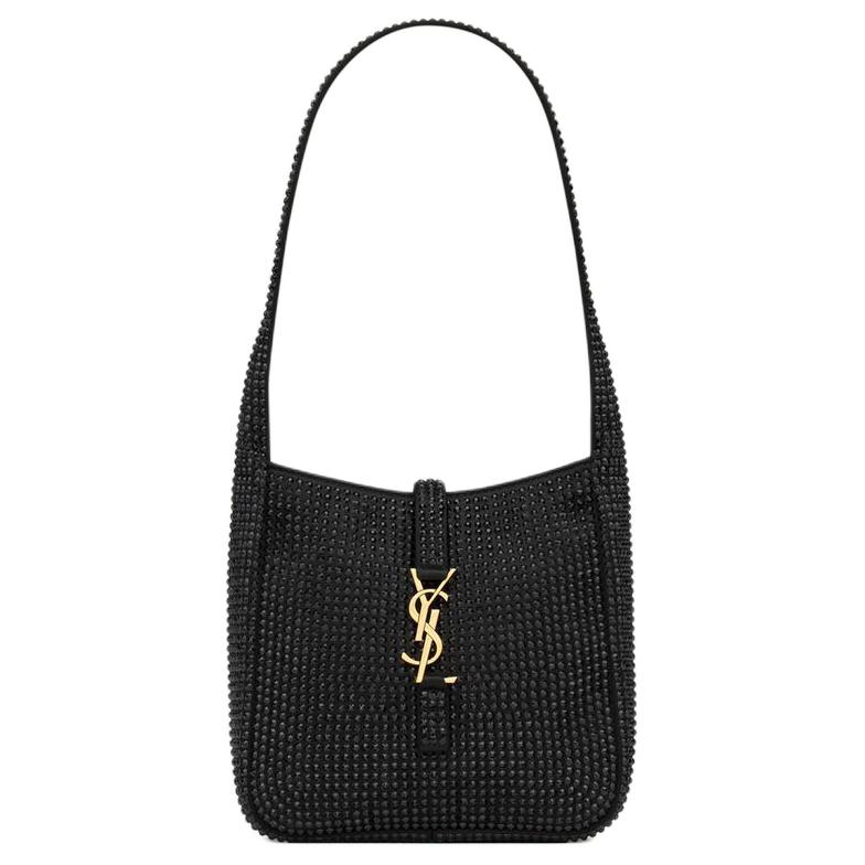 

SAINT LAURENT Вязаная сумка через плечо женская черная