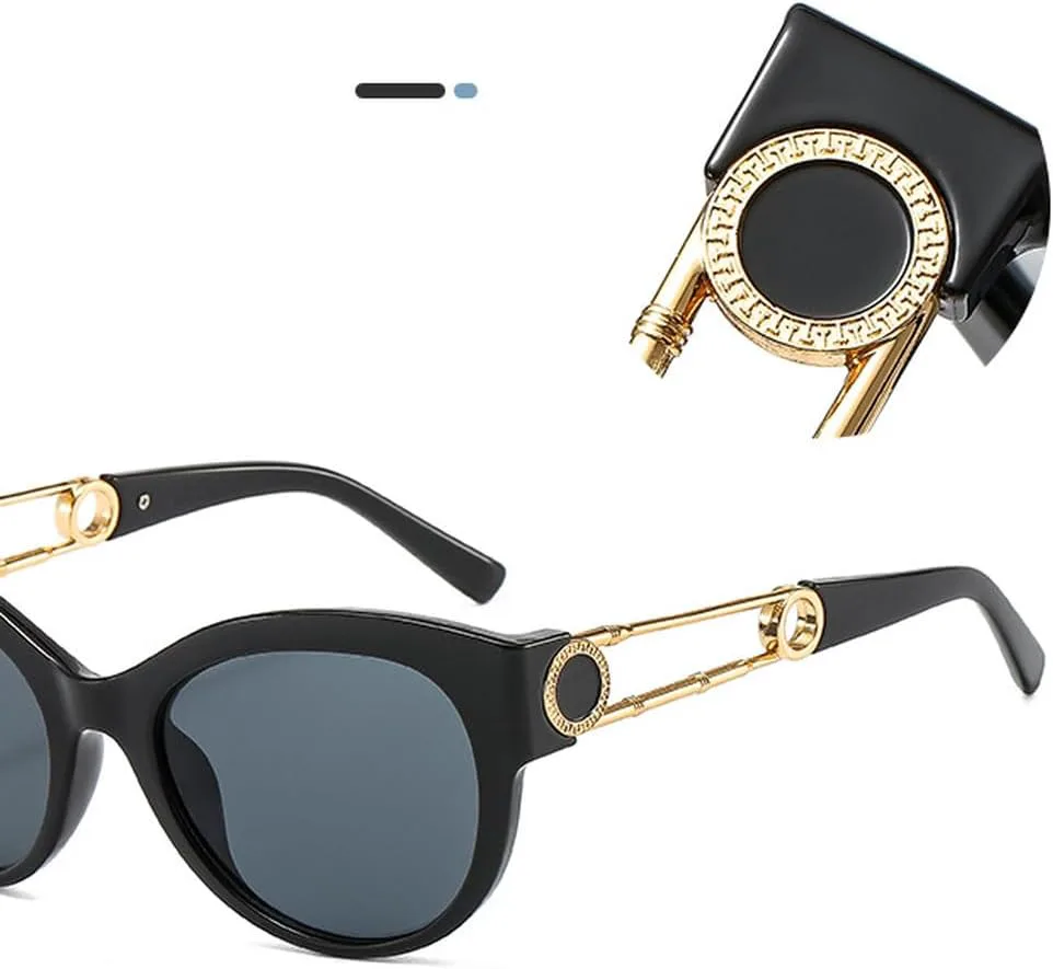 

Модные круглые женские солнцезащитные очки, высококачественные мужские солнцезащитные очки «кошачий глаз», очки для вождения, защита от УФ-излучения UV400 HVTVTLA, C6