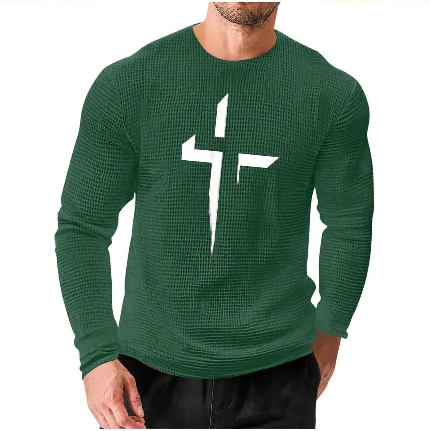 

Футболка с длинным рукавом для мужчин Jesus Cross Faith Xiaojmake