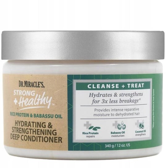 

Доктор Miracle's, Strong & Healthy Hydrating & Strengthening Deep Conditioner, кондиционер для волос, 365 мл, Dr. Miracle's