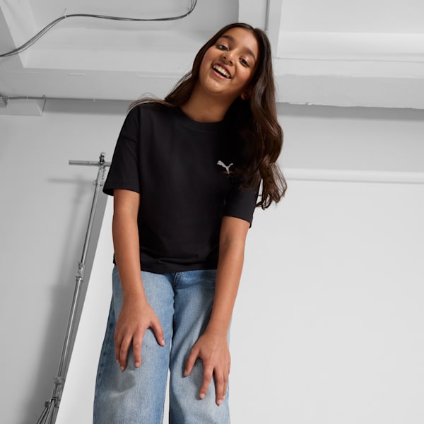 

Футболка свободного кроя для больших детей Puma Wardrobe Essentials, черный