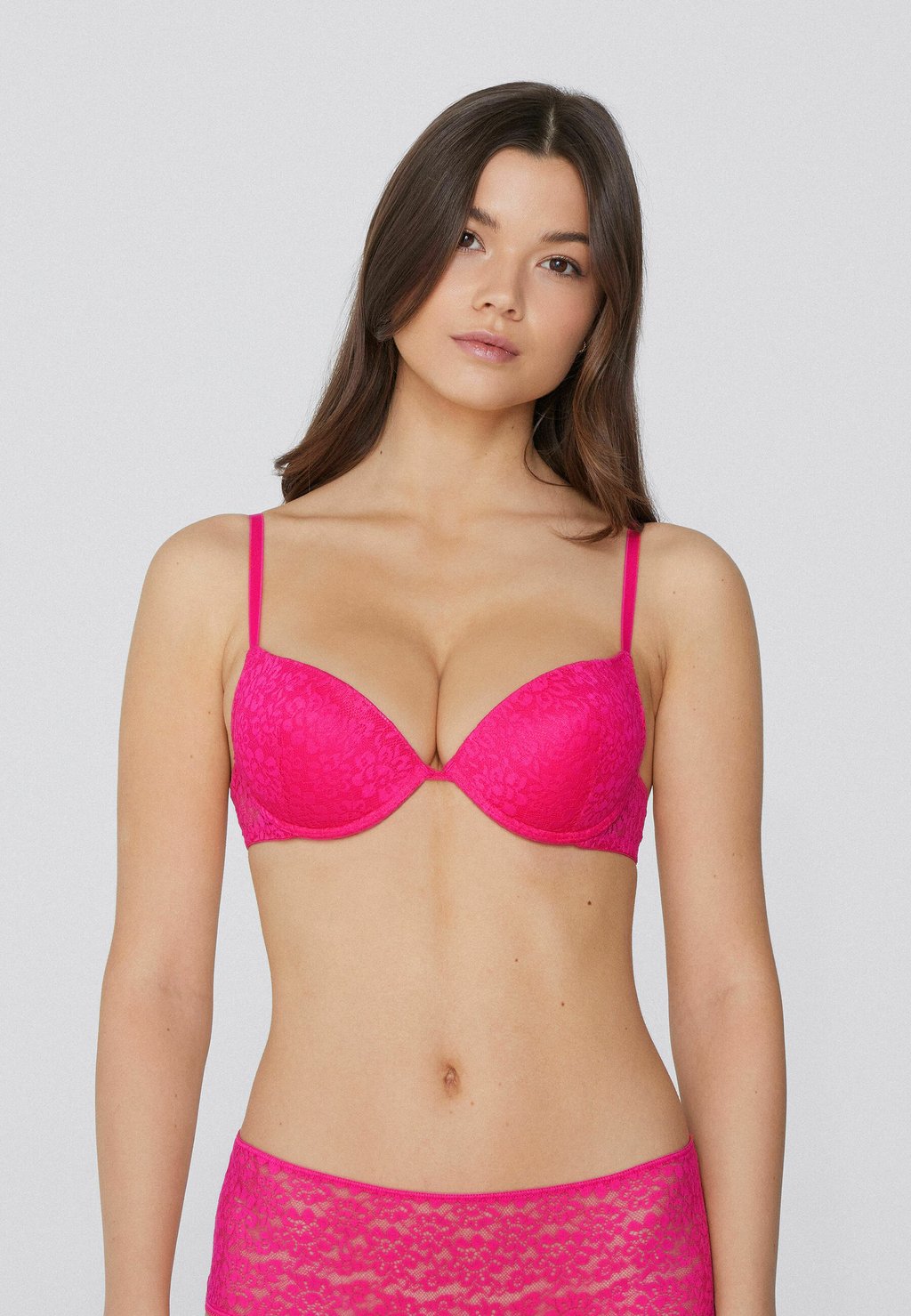 

Бюстгальтер пуш-ап ECO Tezenis, неоново-розовый