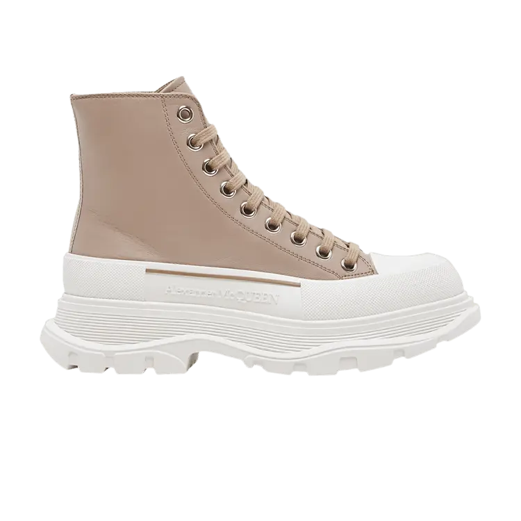 Кроссовки Alexander McQueen Alexander McQueen Wmns Tread Slick Boot 'Beige Leather', коричневый