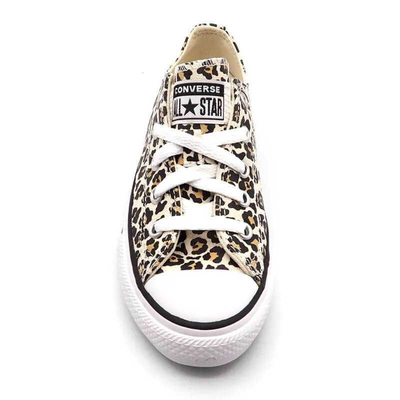 Converse Chuck Taylor All Star OX Детские Леопардовые Низкие Кроссовки — фото 3