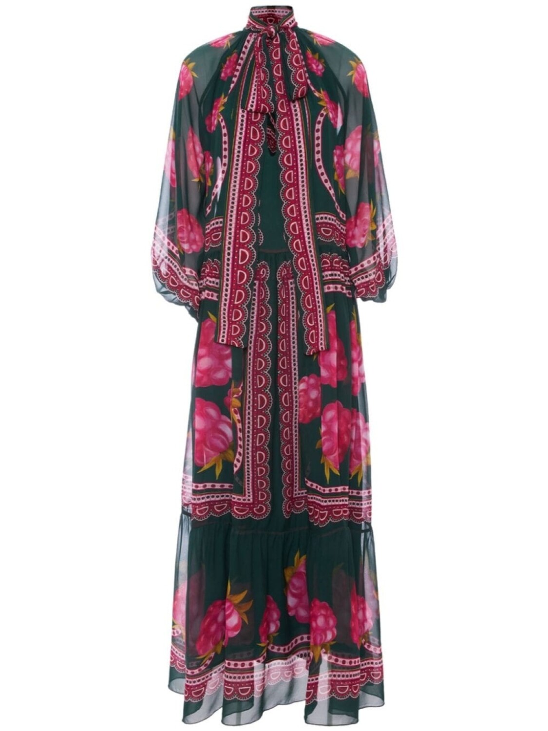 

La DoubleJ шелковое платье Athena с графичным принтом, зеленый