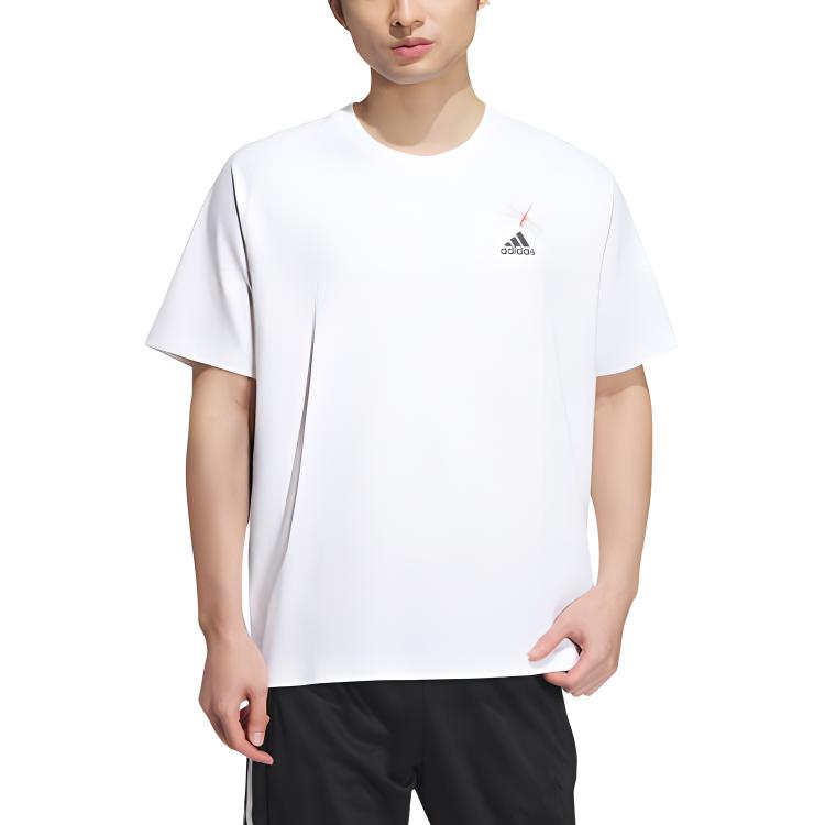 

Футболка мужская белая Adidas в коллаборации с художественным мастером Ци Байши