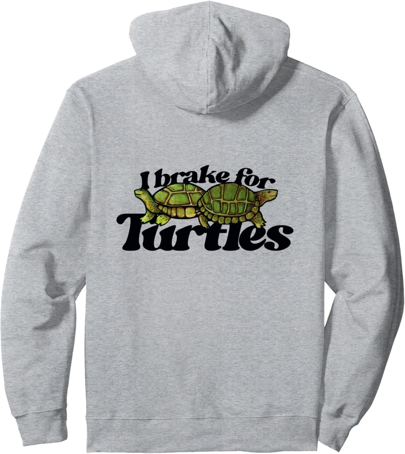 

«Тормози ради черепах» - забавная толстовка с рисунком на тему черепах Turtle Bubb, серый