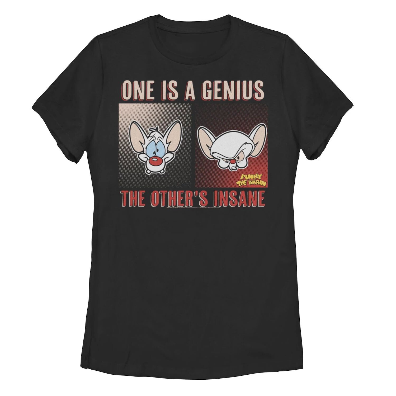 

Юниорская футболка Pinky And The Brain One Genius, футболка Insane другого Licensed Character