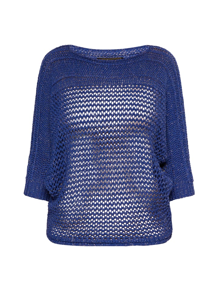 

Женский свитер широкой вязки королевского синего цвета faina