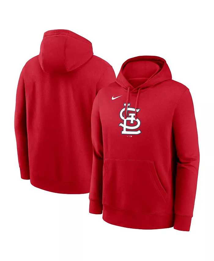 

Мужская красная толстовка с капюшоном Club Fleece с логотипом St. Louis Cardinals Nike