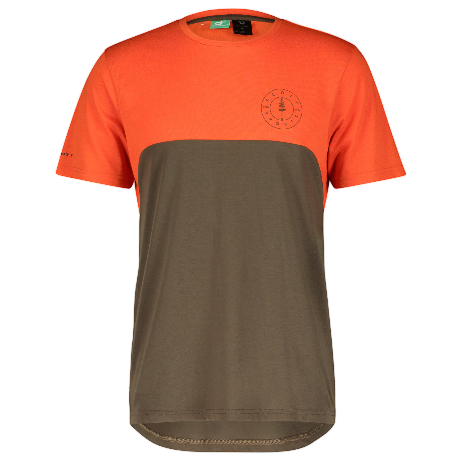 

Велосипедный трикотаж Scott Trail Flow DRI S/S, цвет Braze Orange/Shadow Brown