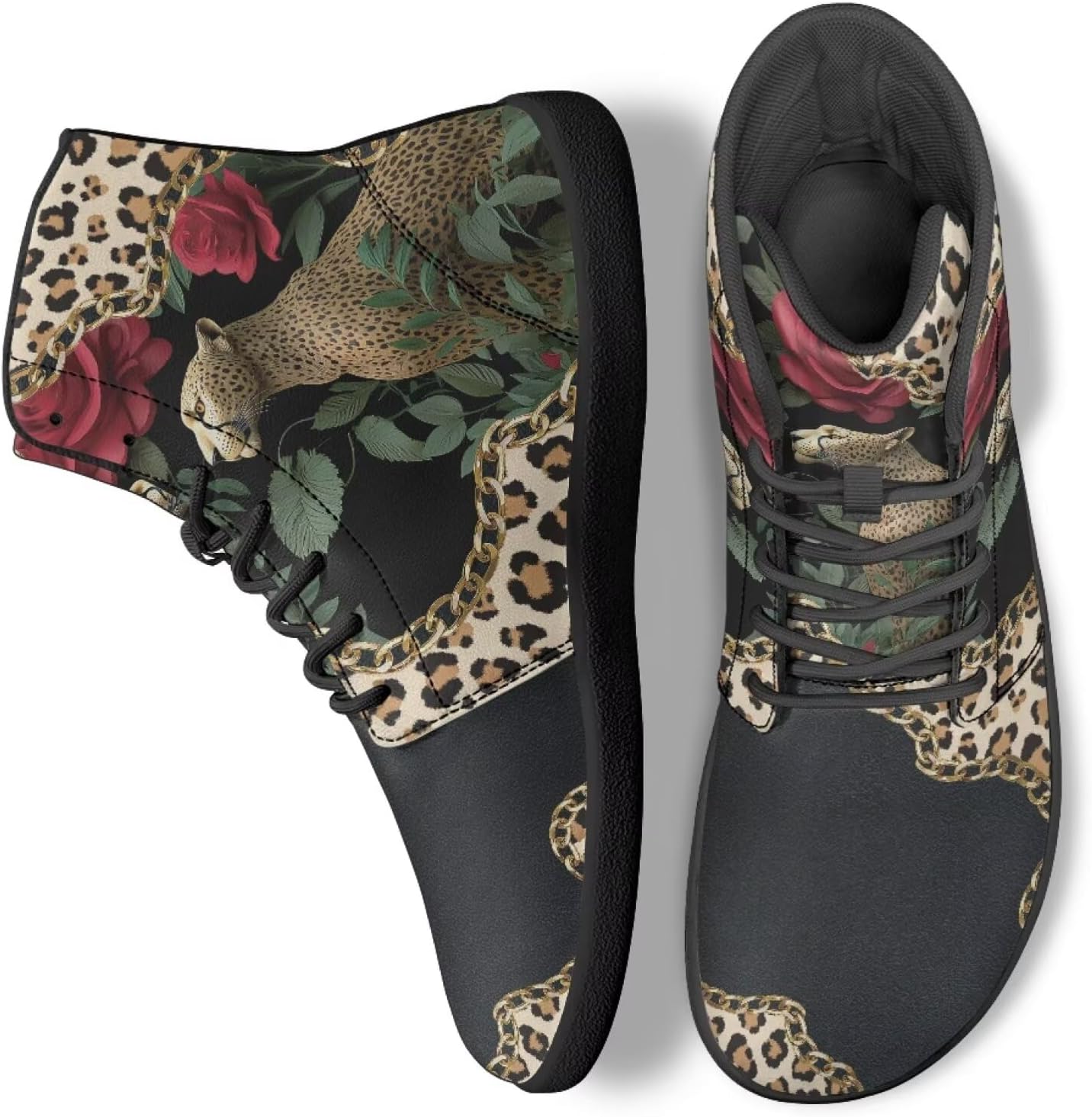 

Кроссовки для ходьбы для женщин и мужчин, противоскользящие, для бега, высокие теннисные спортивные обувь Ecaestolph, черный/розовый/коричневый