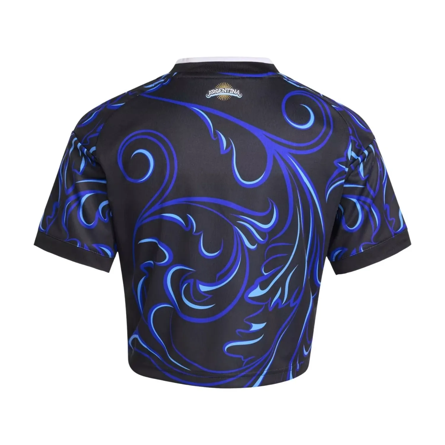 Футболка (WMNS) Adidas Argentina 26 Away Cropped Jersey 'Black Lucid Blue Blue Burst' — фото 2