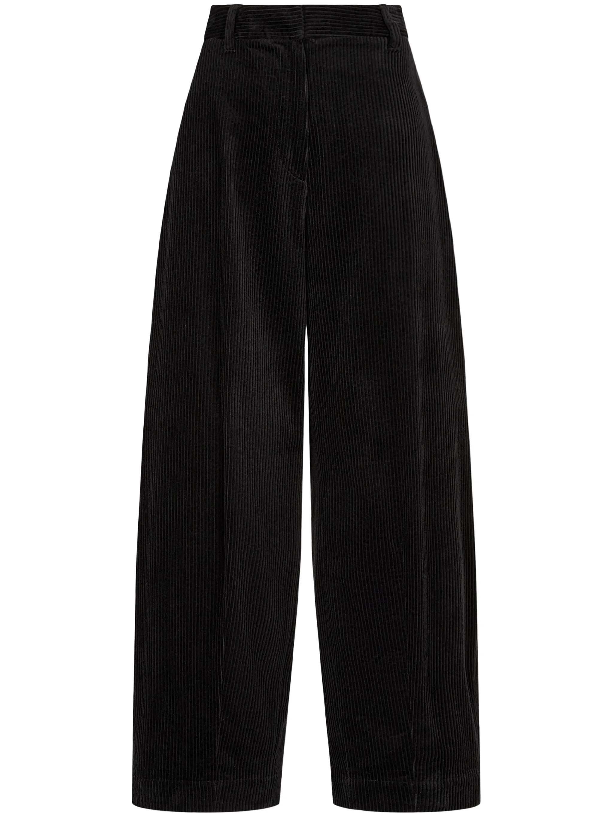 

Вельветовые брюки широкого кроя Studio Tomboy, черный