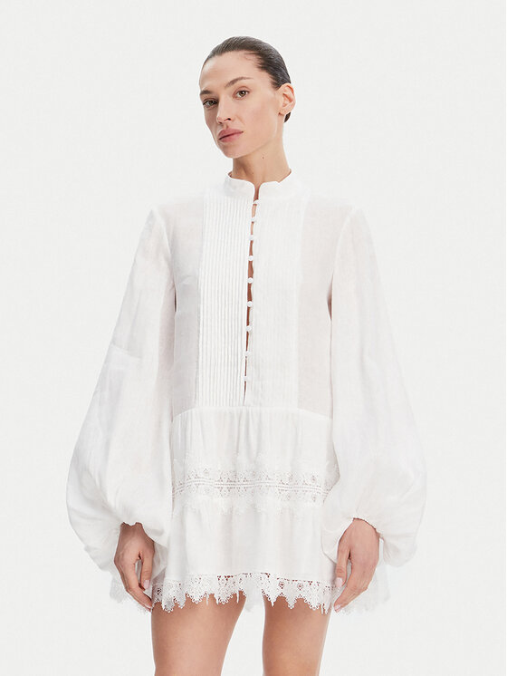 

Летнее платье свободного покроя Antonia Lace Trim 59849DB Bardot, белый