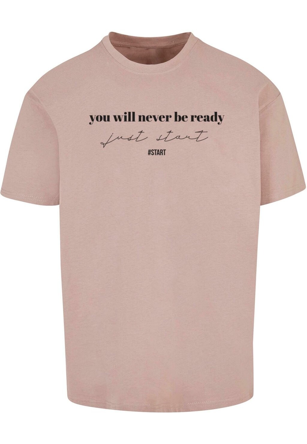 

Футболка с принтом JUST START HEAVY Merchcode, цвет Rose Gold-Coloured