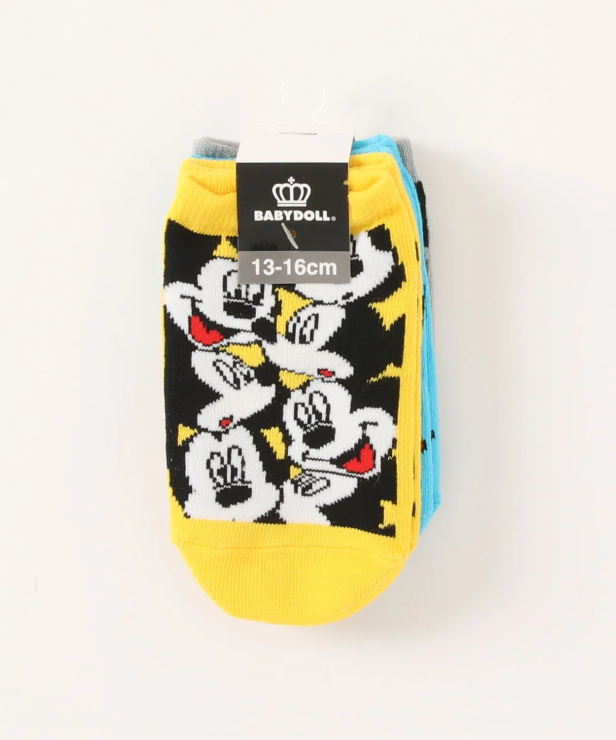 Носки детские Disney 3 пары, чёрно-красные, 13-24 см