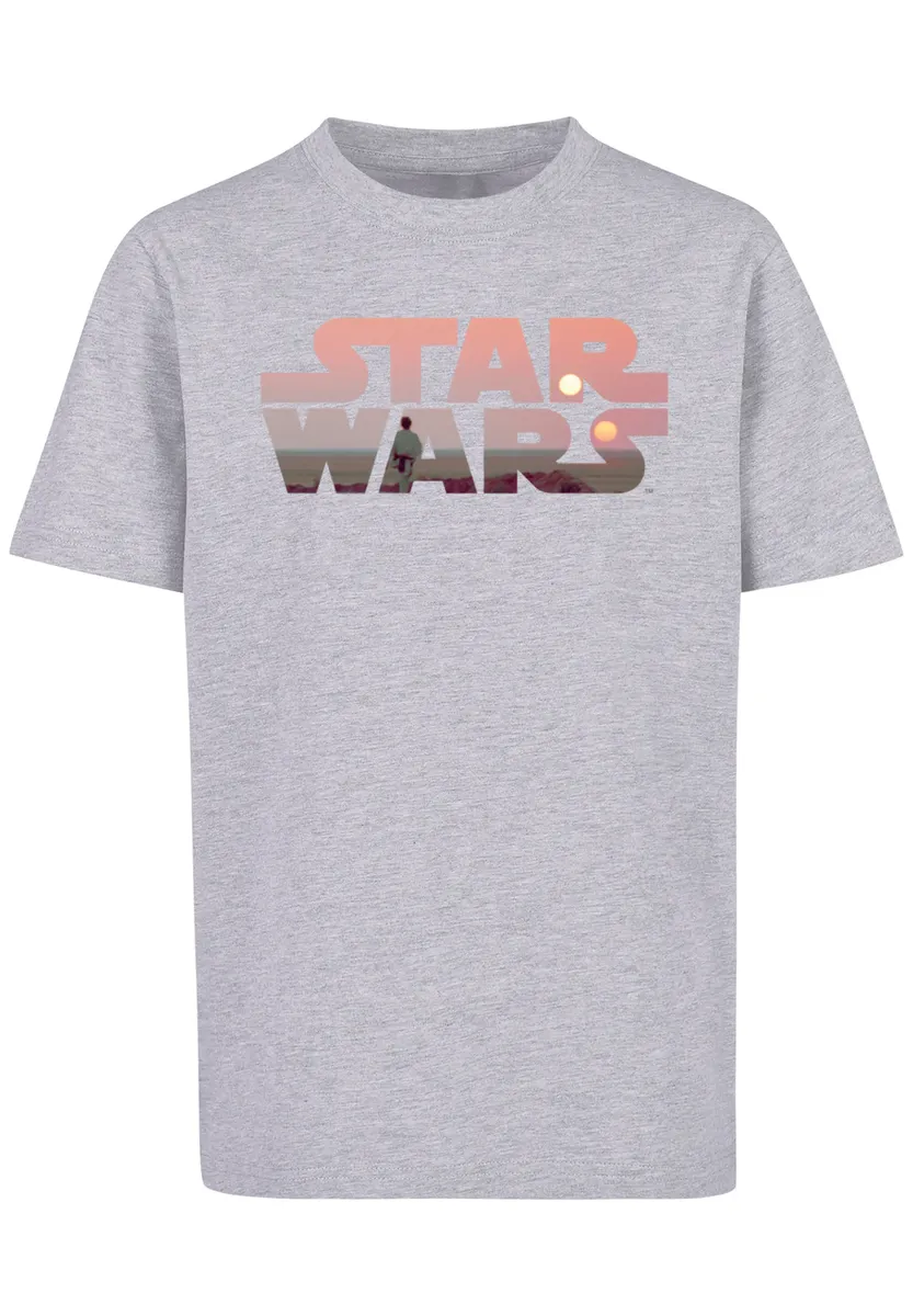 

F4NT4STIC Рубашка с коротким рукавом "F4NT4STIC Kids Star Wars Tatooine Logo и детская базовая футболка", серый