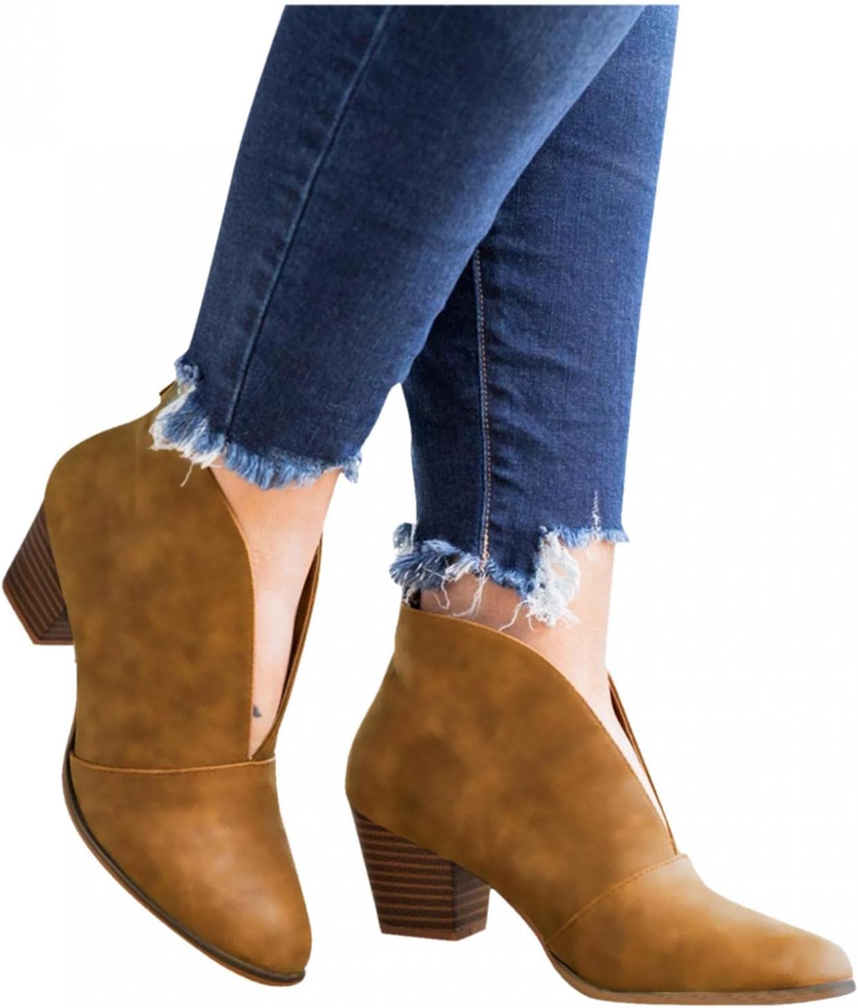 

Ботинки женские свободного кроя с леопардовым принтом на массивном каблуке Hbeylia, коричневый