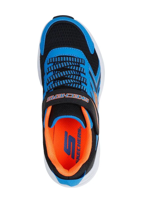 Беговые кроссовки microspec Skechers, Black/Blue Synthetic/Textile/Orange Trim — фото 3