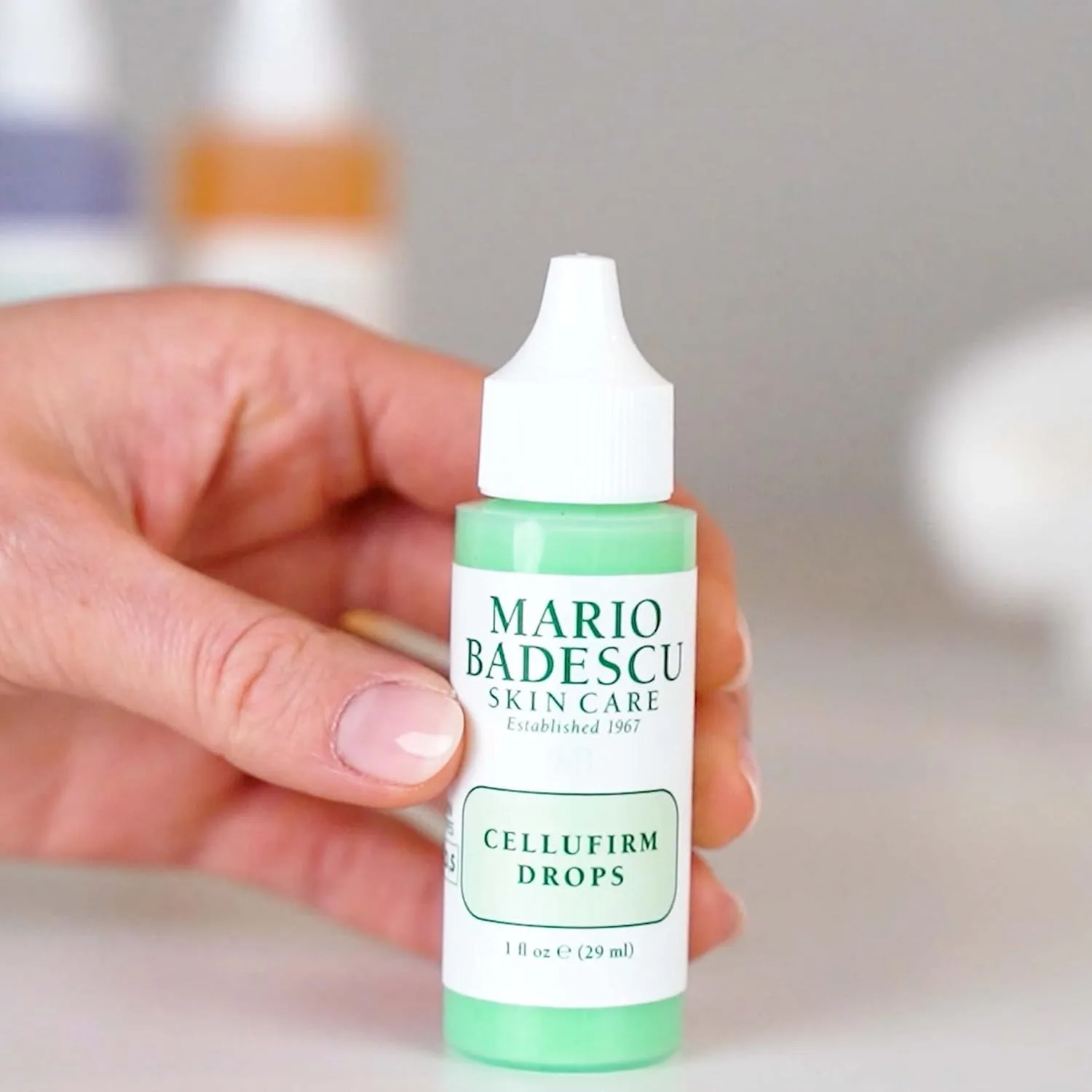 Набор Mario Badescu Cellufirm Anti Aging Duo - Cellufirm Drops & Moisturizer - обогащенный протеинами уход за кожей с коллагеном и пептидами для упругой, увлажненной и молодой кожи. — фото 2