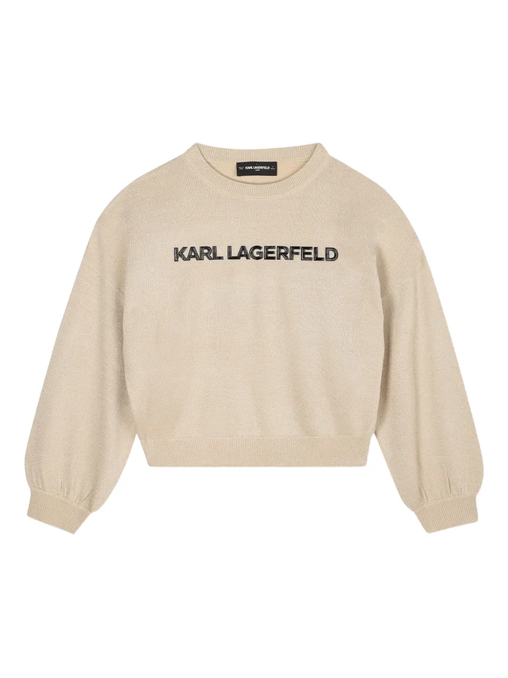 

Свитер с объемными рукавами и логотипом KARL LAGERFELD KIDS, нейтральный