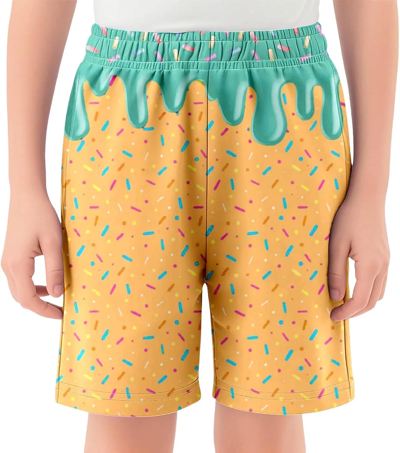 Шорты Active Shorts с принтом мороженого, Generic, цвет 01-green