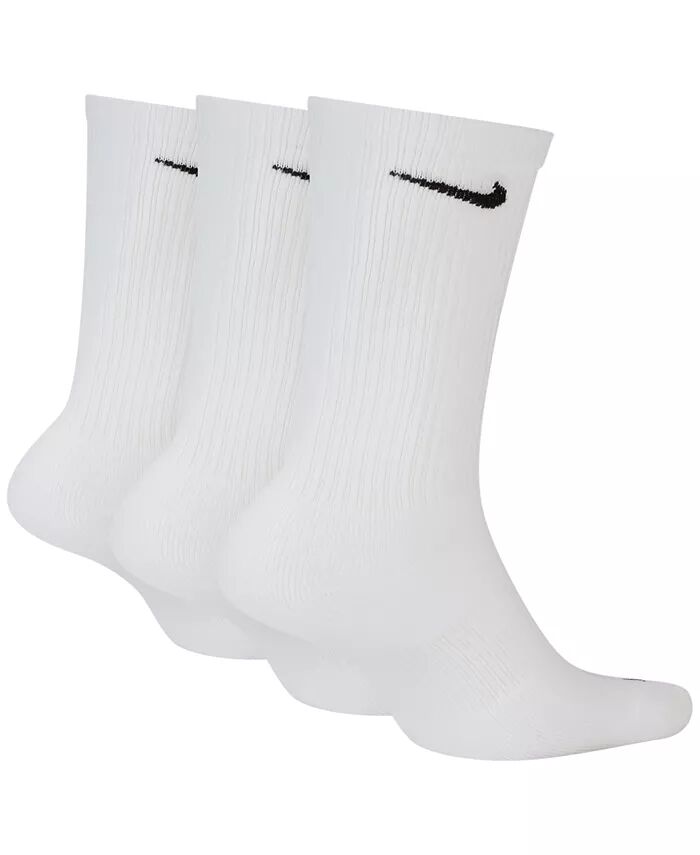 Носки унисекс повседневные с мягкой подкладкой для тренировок, 3 пары Nike, белый — фото 2